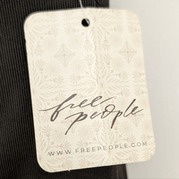 Free People slinky maxi scrunch skirt Sz L Color Black noir (Chocolate Brownish) - Picture 10 of 13